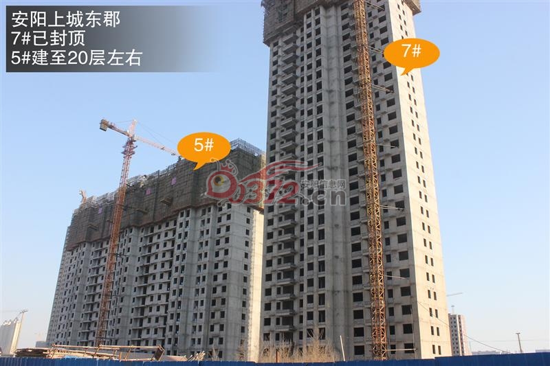 安阳上城公馆·北郡3月份施工进度图