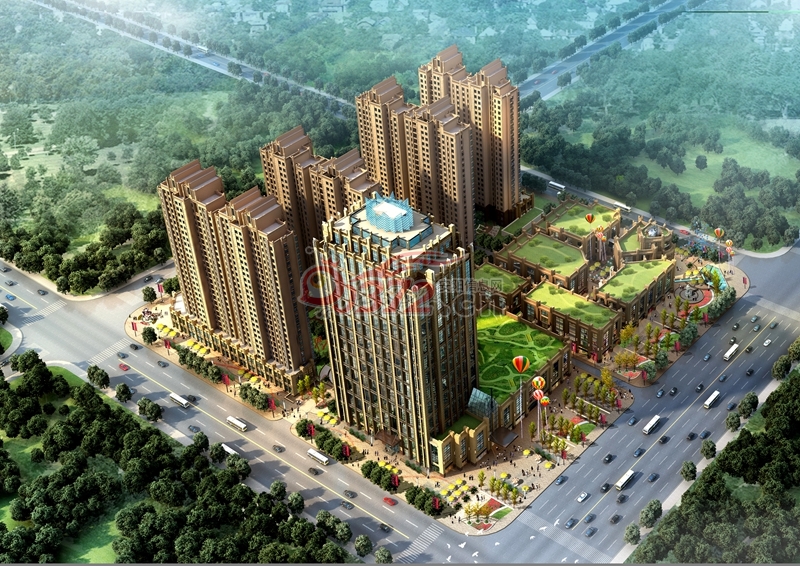 安阳嘉宝广场001日景鸟瞰图修改
