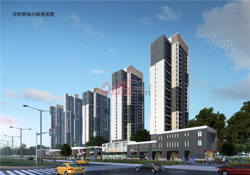 安阳建业桂园3期·东府沿西侧海兴路透视图 - 安阳信息网 房产频道